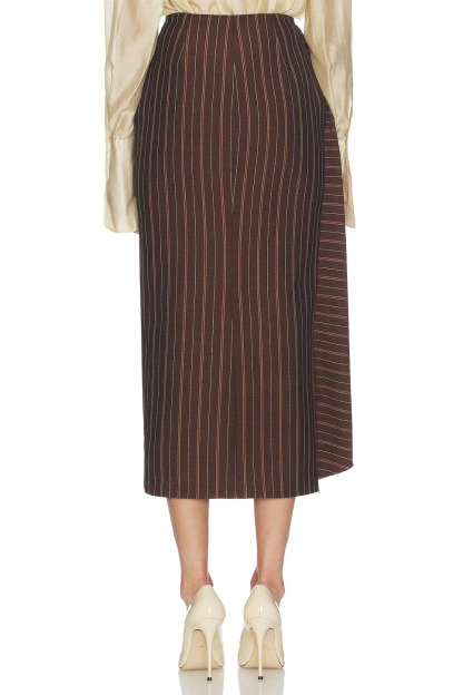 Stripe Twill Blanket Skirt