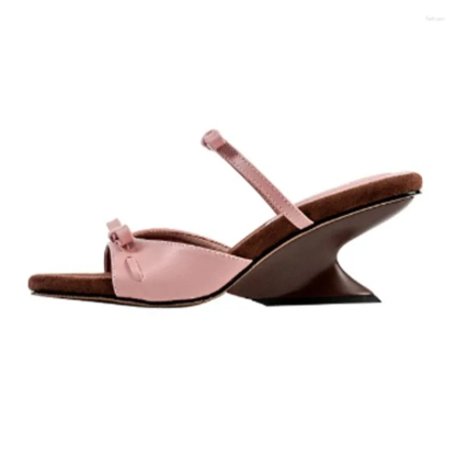 Double Bow Open Toe Sandals
