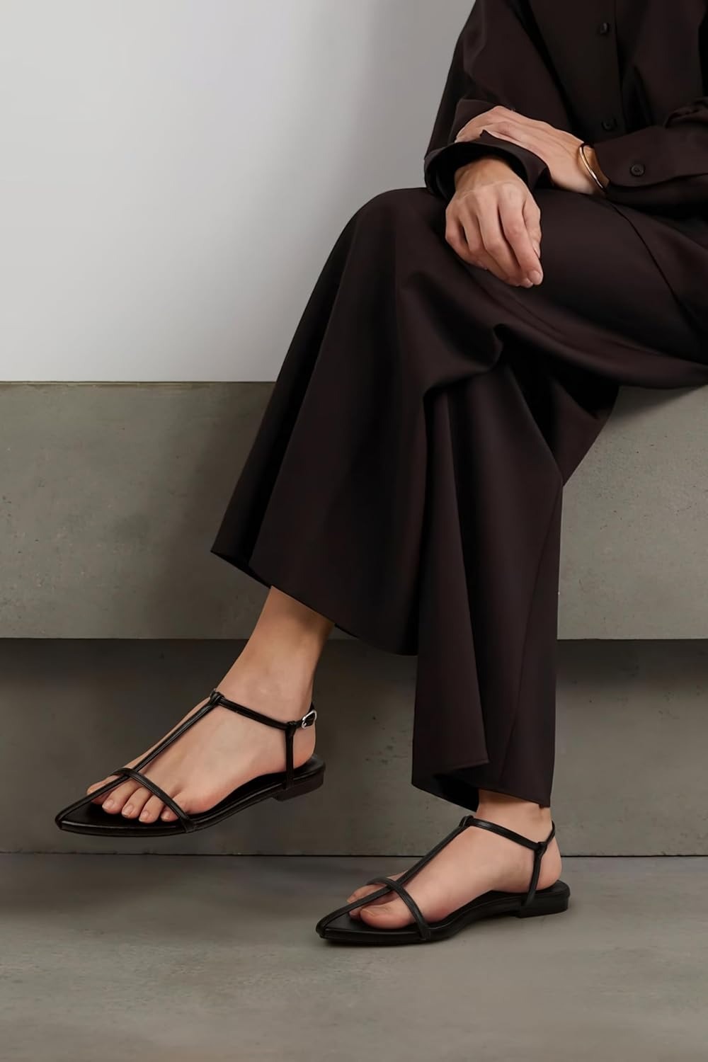 Pointed Open Toe T-Strap Gladiator