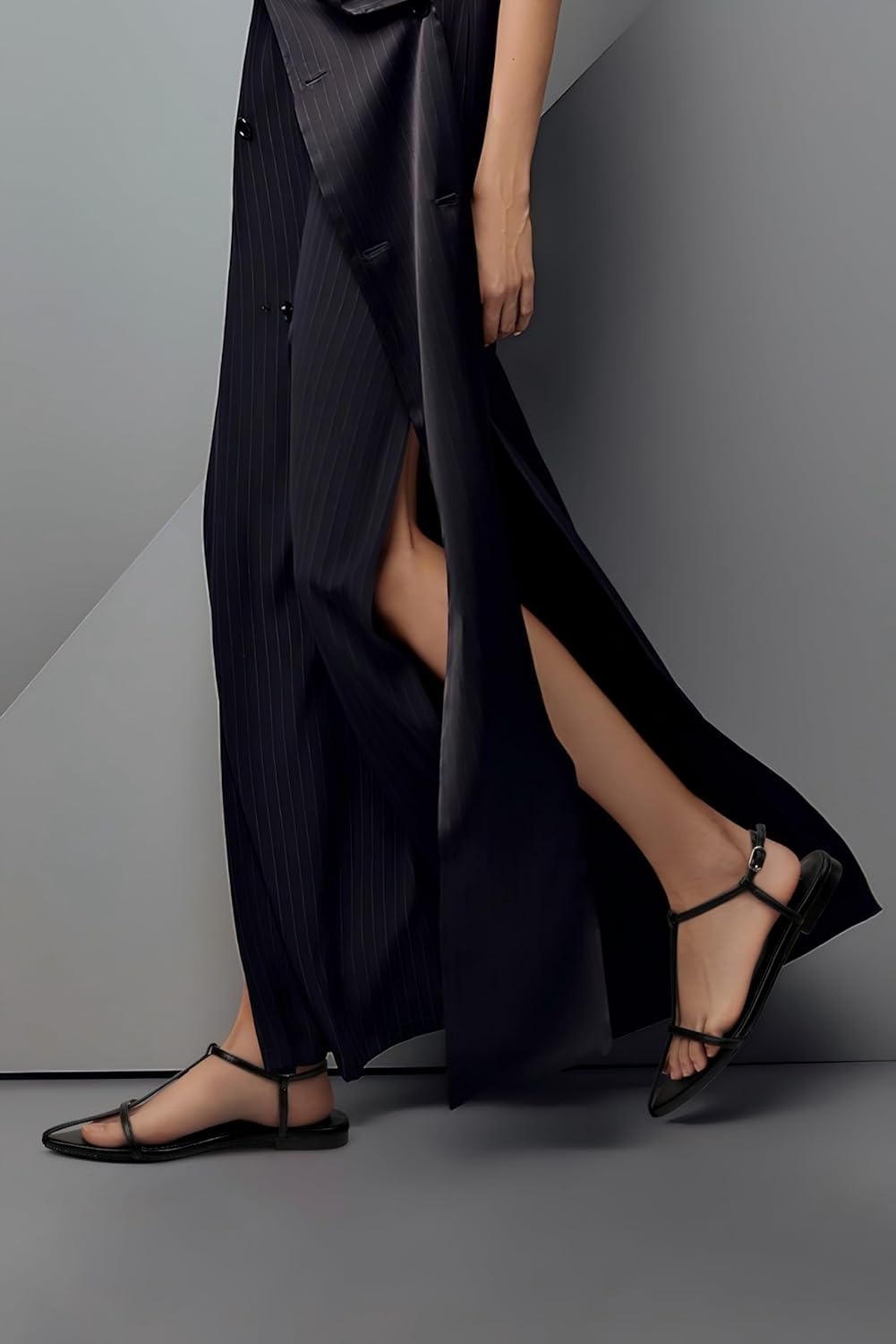 Pointed Open Toe T-Strap Gladiator