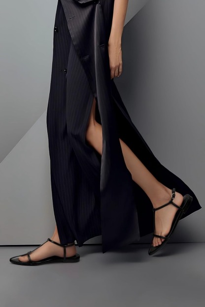 Pointed Open Toe T-Strap Gladiator