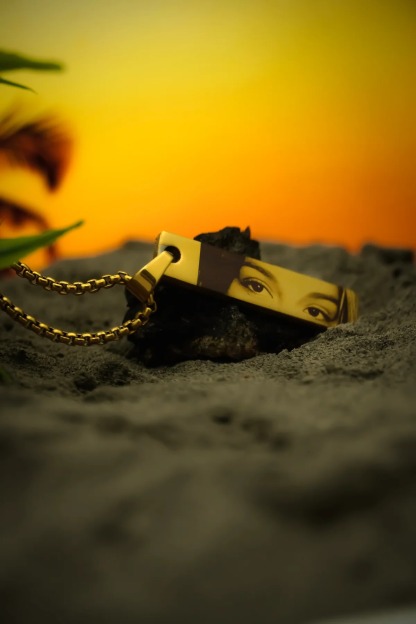 Personalized Photo Necklace With Message/Song