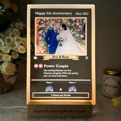 ❤️Custom Couple Anime Art Acrylic LED Light