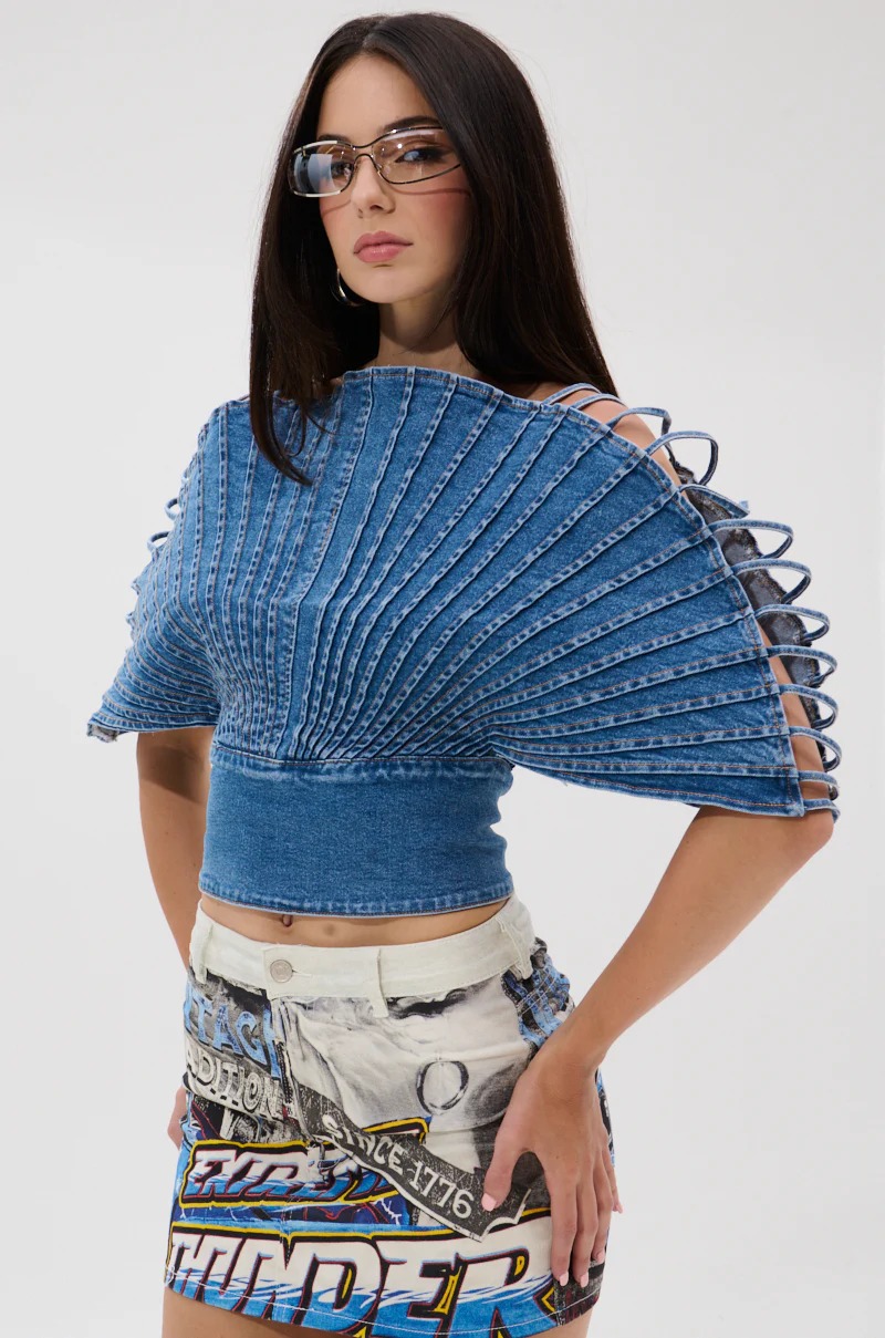Denim On Denim Blouse