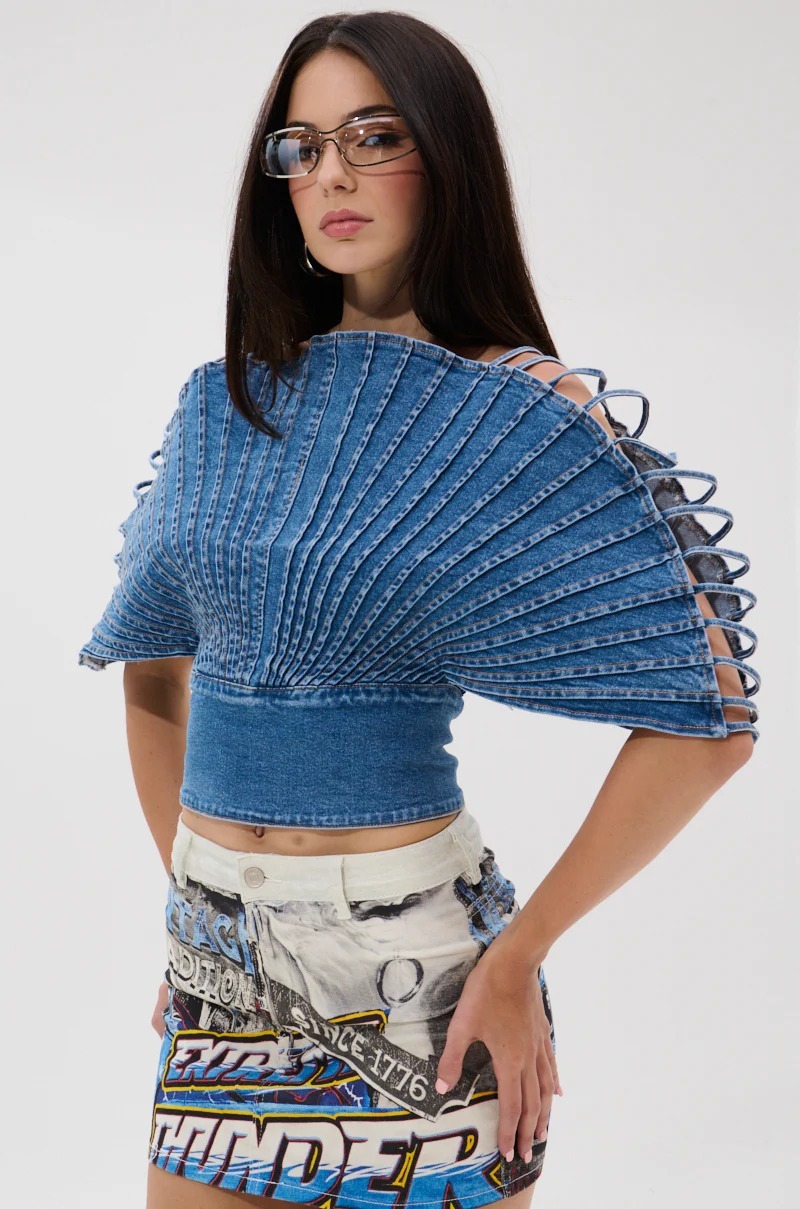 Denim On Denim Blouse