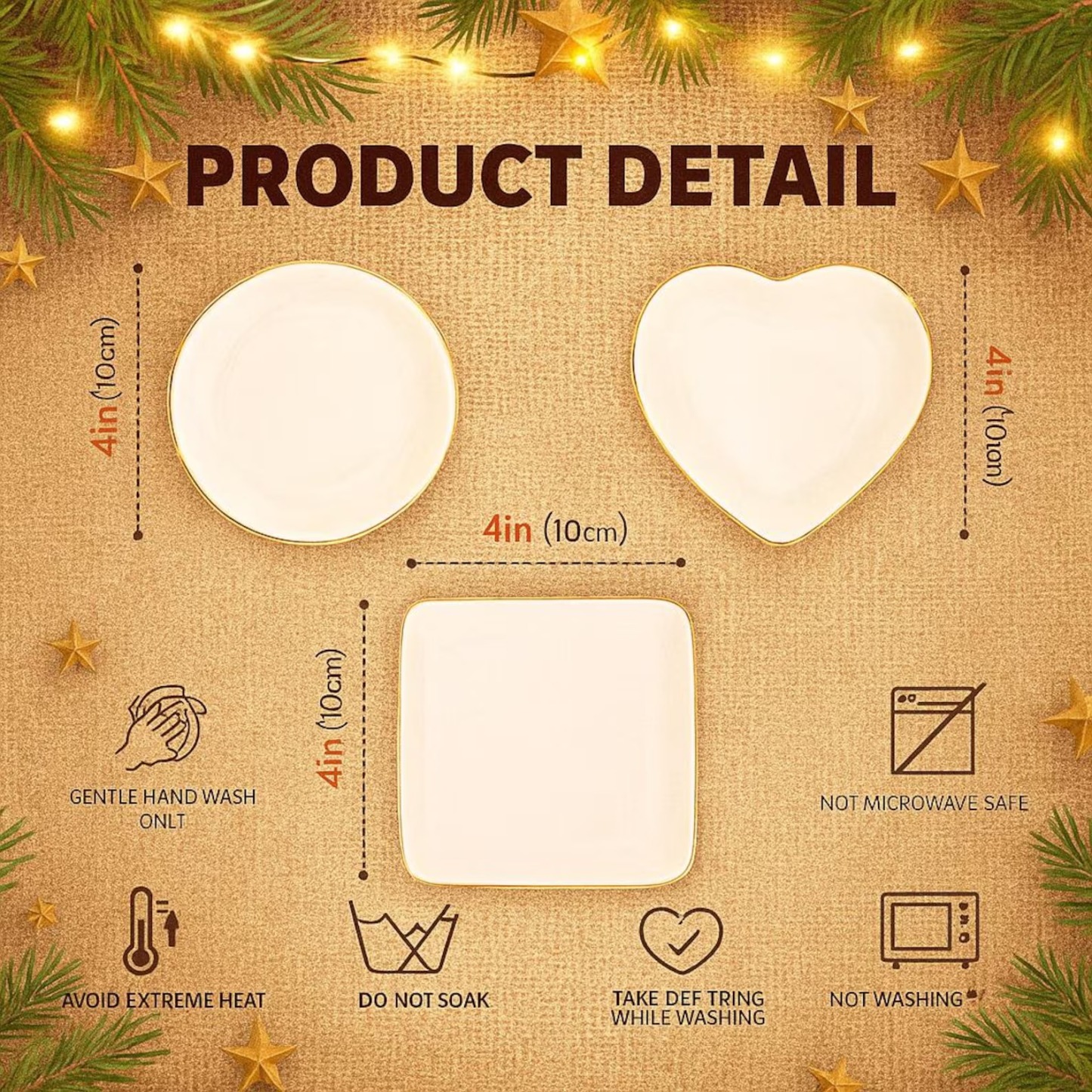 Custom Toile De Jouy Pet Ring Dish