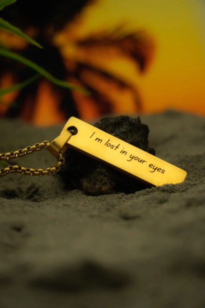 Personalized Photo Necklace With Message/Song