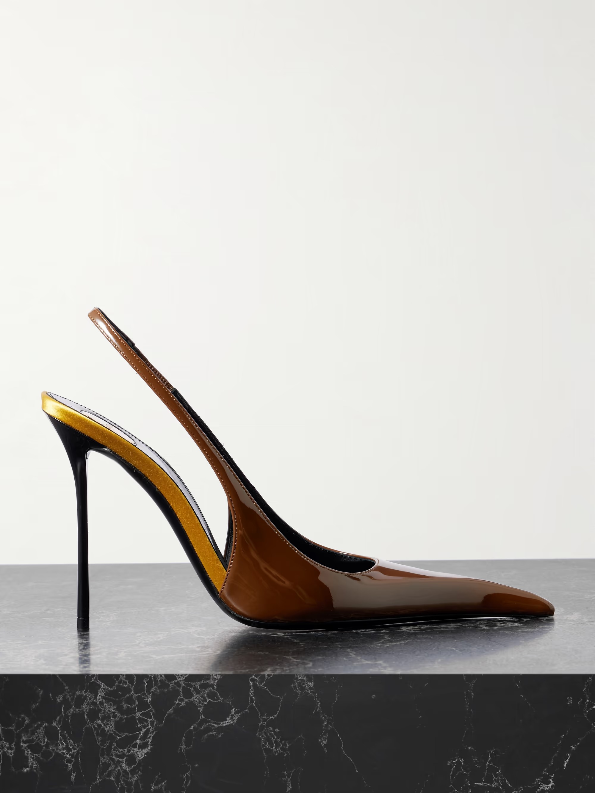 Patent-leather Slingback Pumps