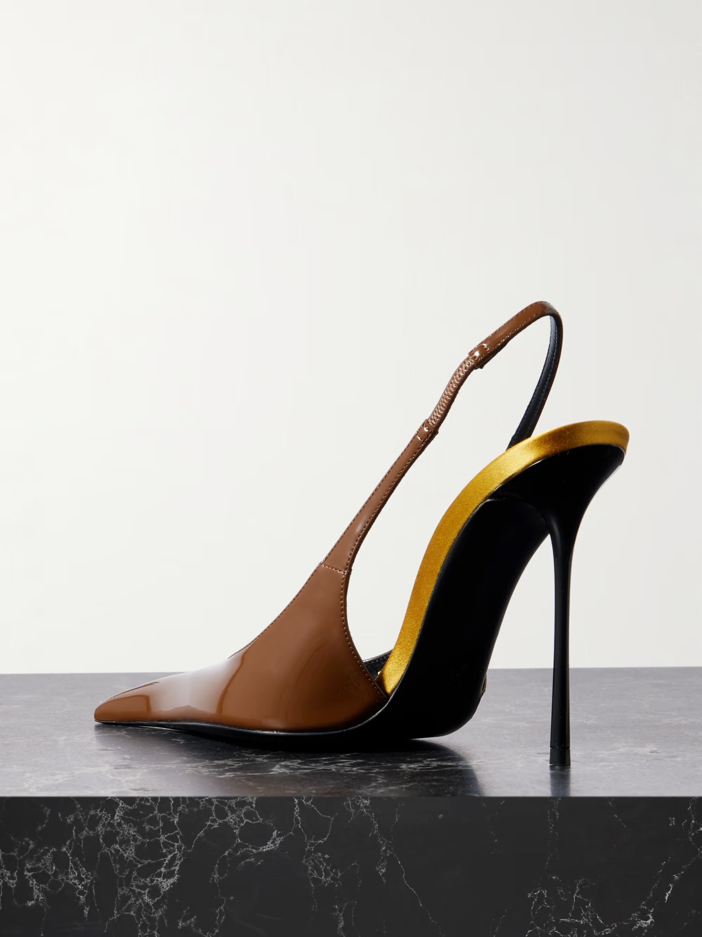 Patent-leather Slingback Pumps