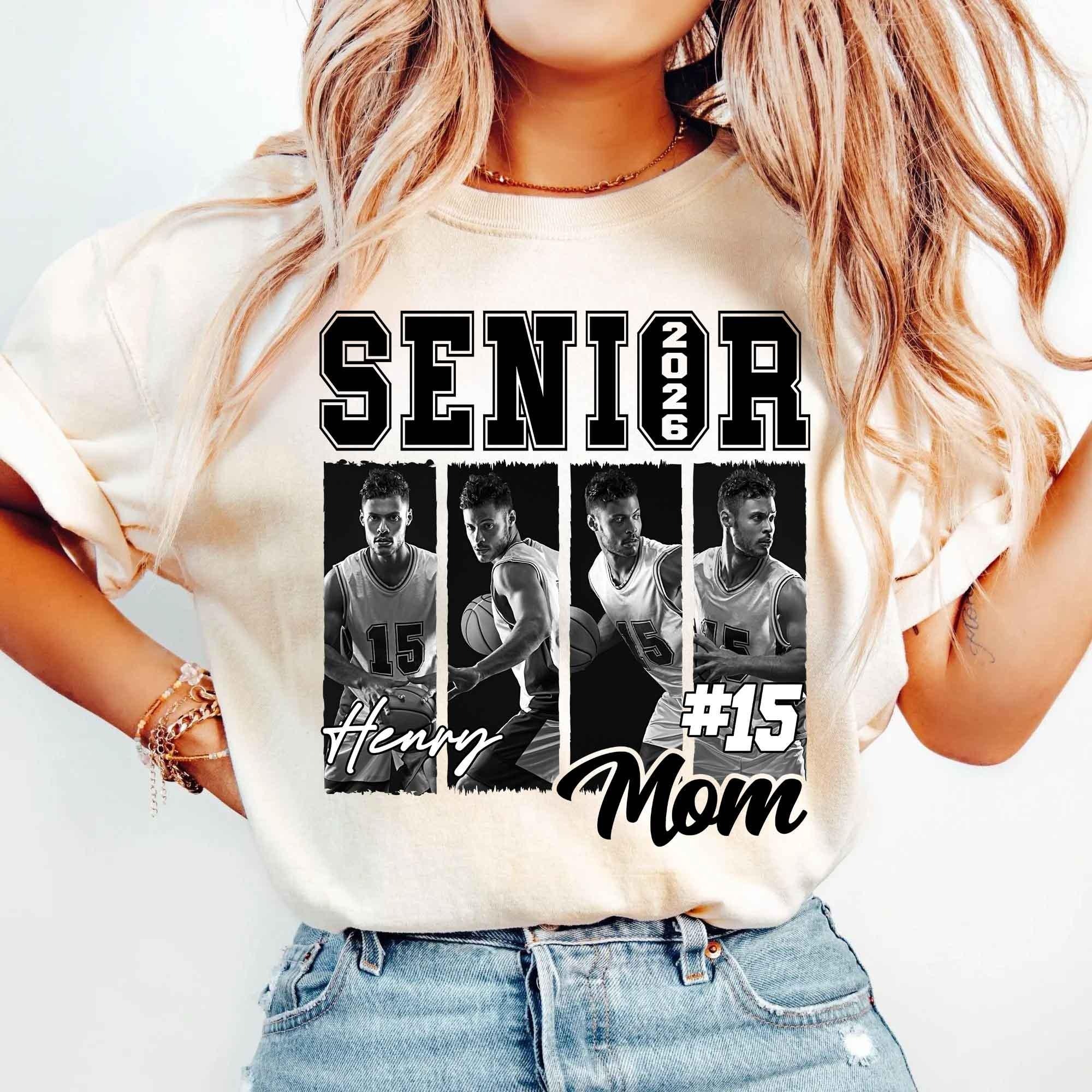 Custom 2026 Senior Basketball Mom T-Shirt