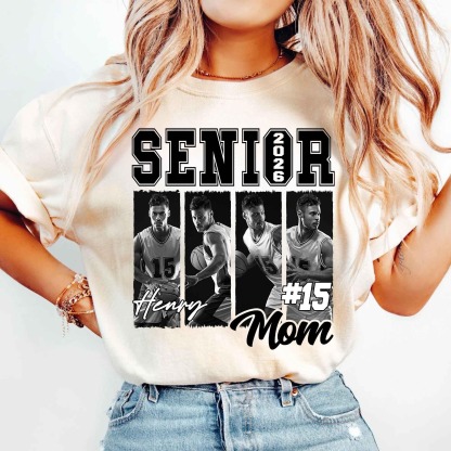 Custom 2026 Senior Basketball Mom T-Shirt
