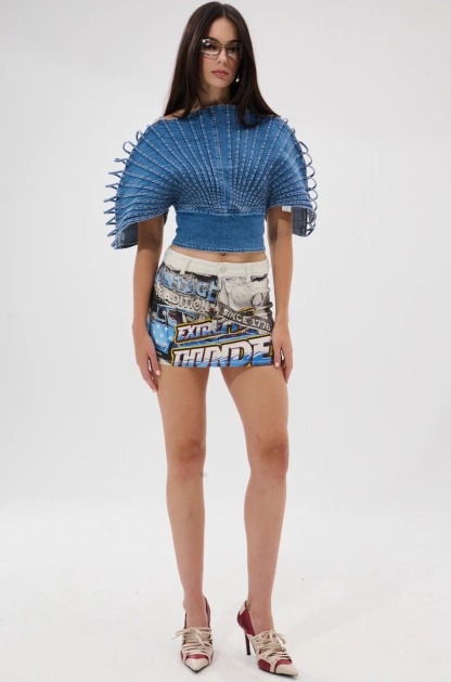 Denim On Denim Blouse