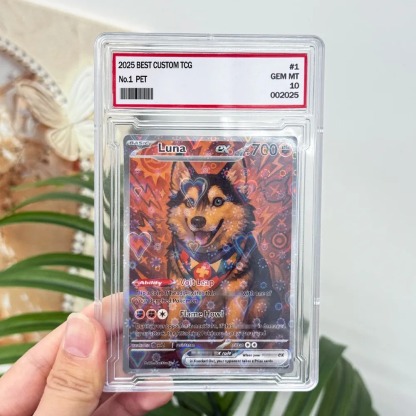 Personalized Pet Anime Art Trading Card