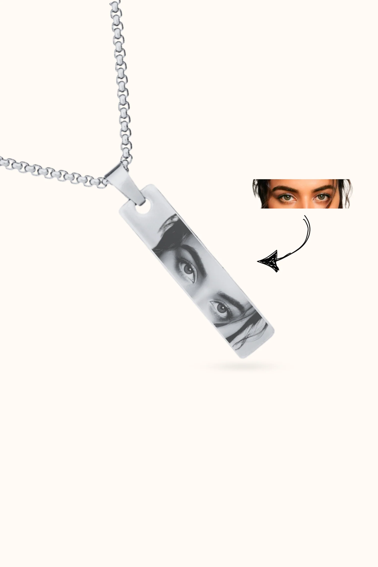 Personalized Photo Necklace With Message/Song