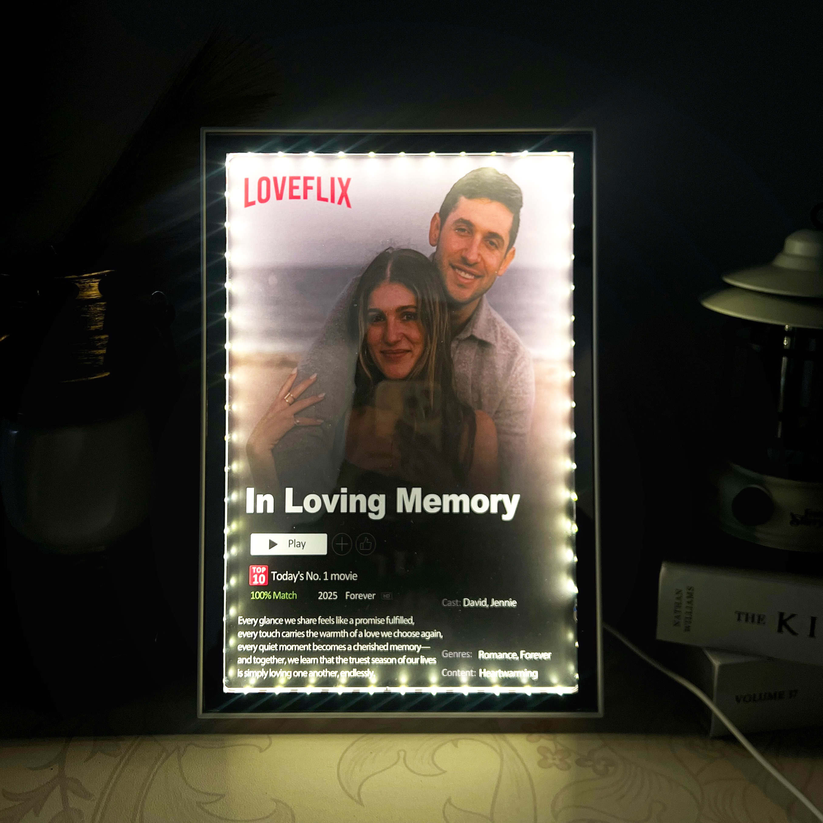 Personalized Couple Memories Mirror Light Box