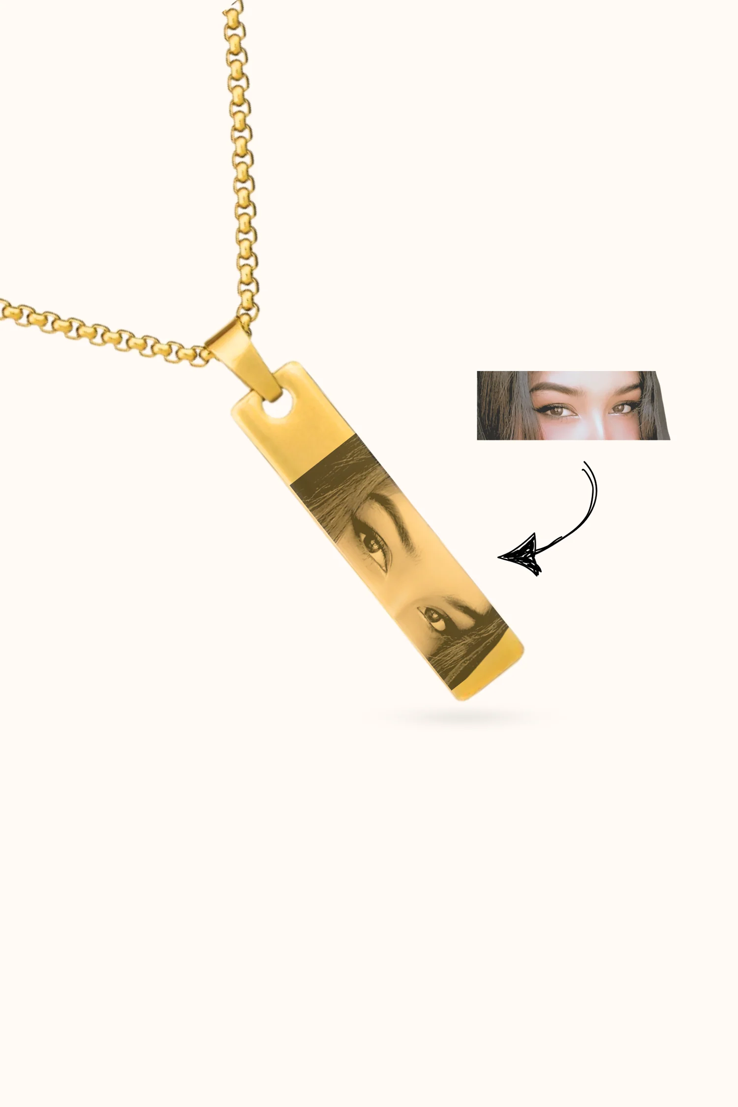 Personalized Photo Necklace With Message/Song