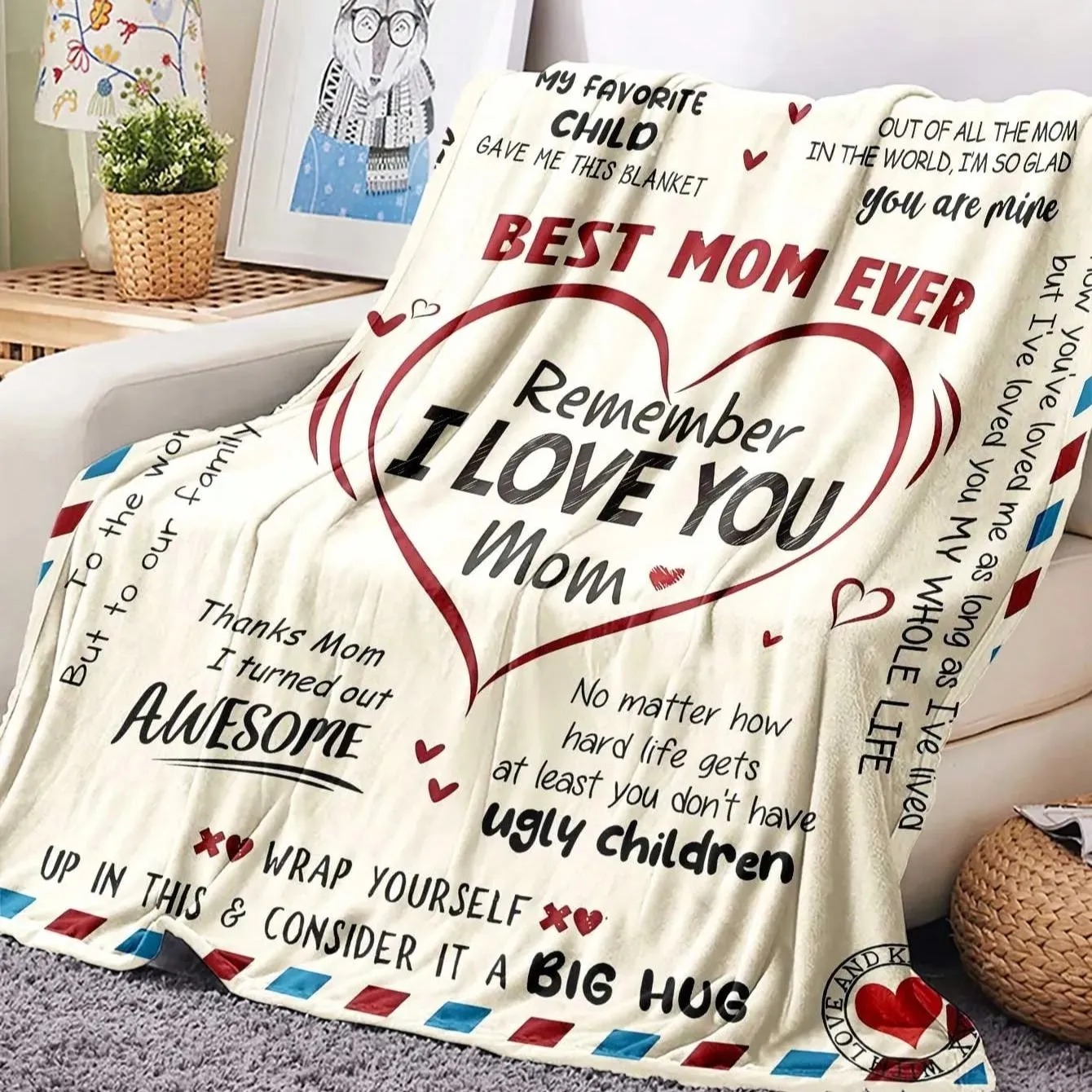 Best Mom Ever,The Best Mother's Day Gift Blanket