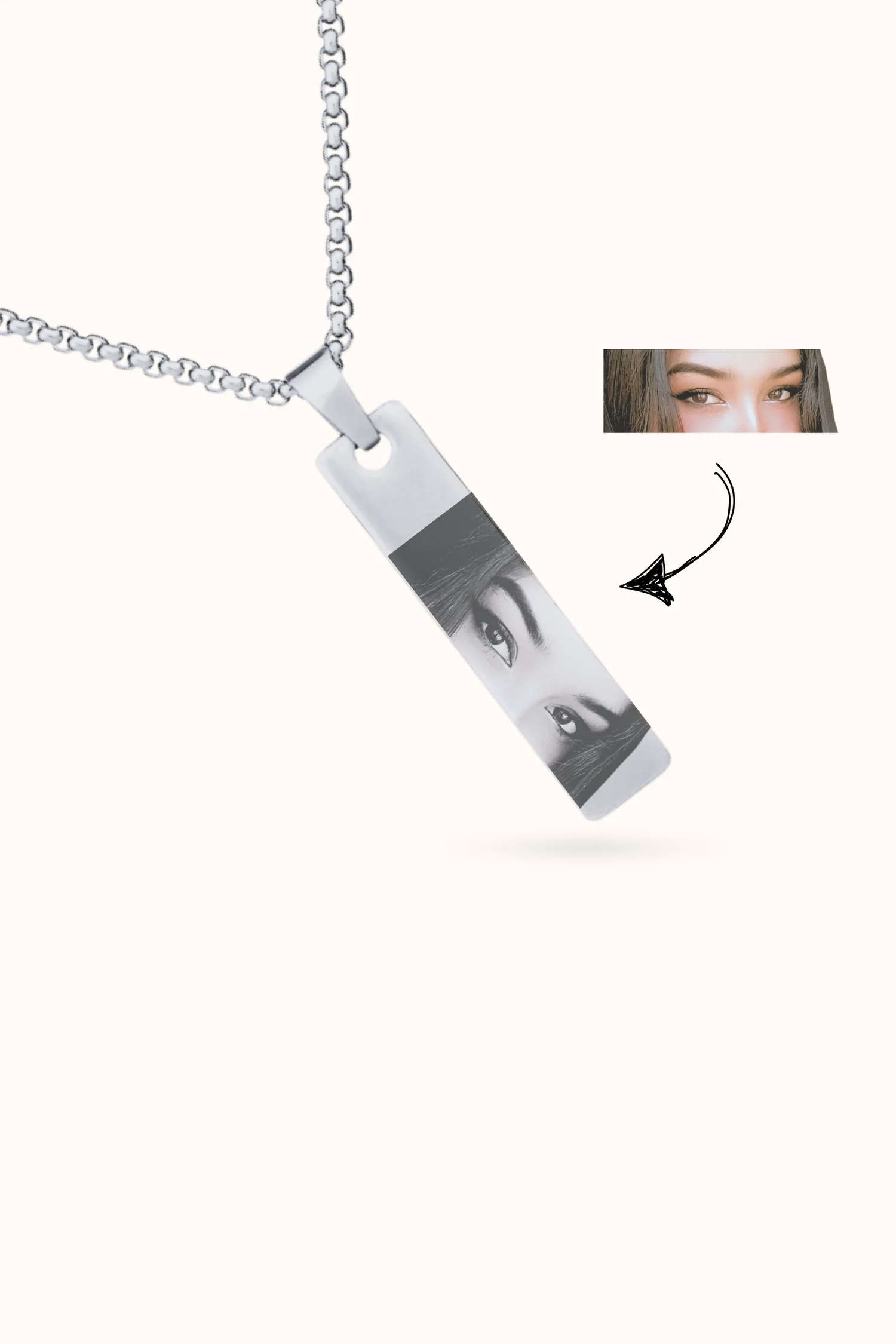 Personalized Photo Necklace With Message/Song