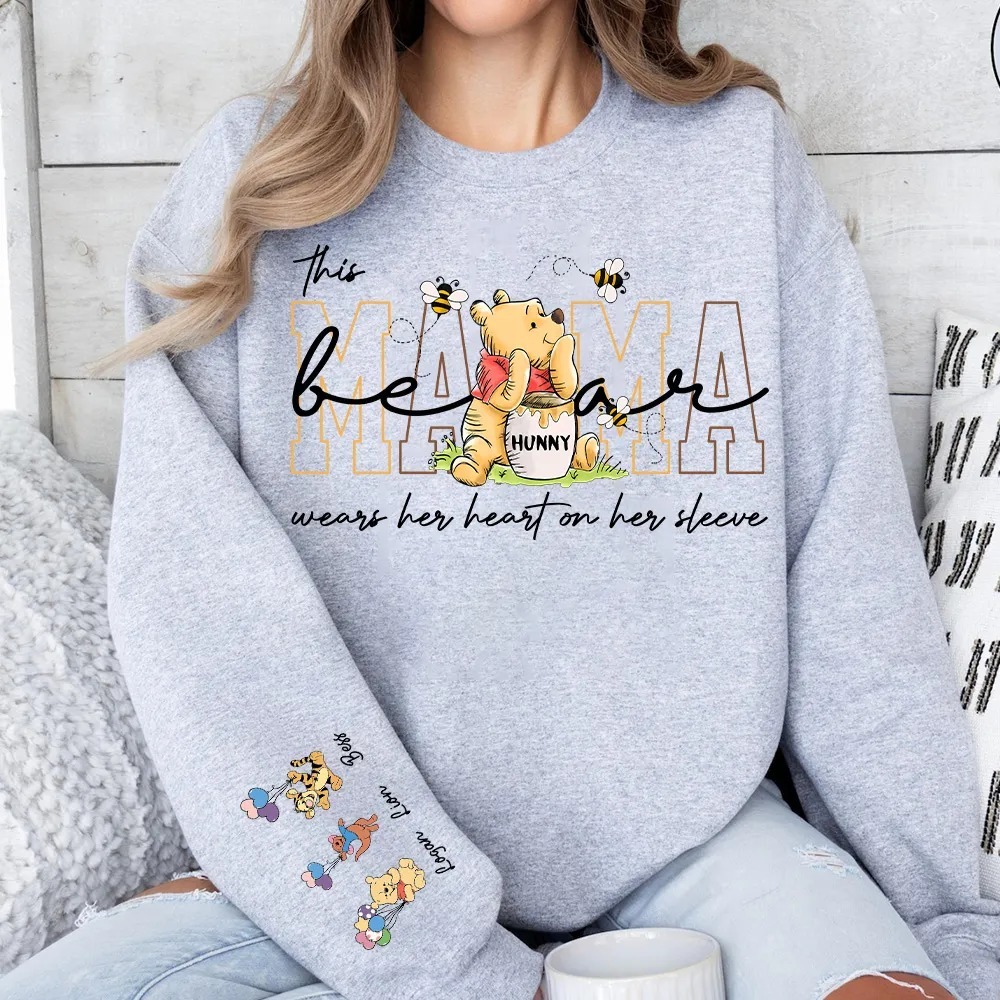 Custom MAMA Bear Crewneck/Hoodie, With Kids Names