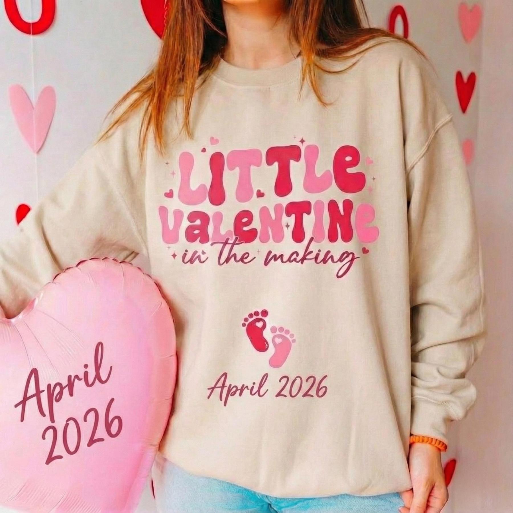 Valentines Day Pregnancy Announcement Sweatshirt