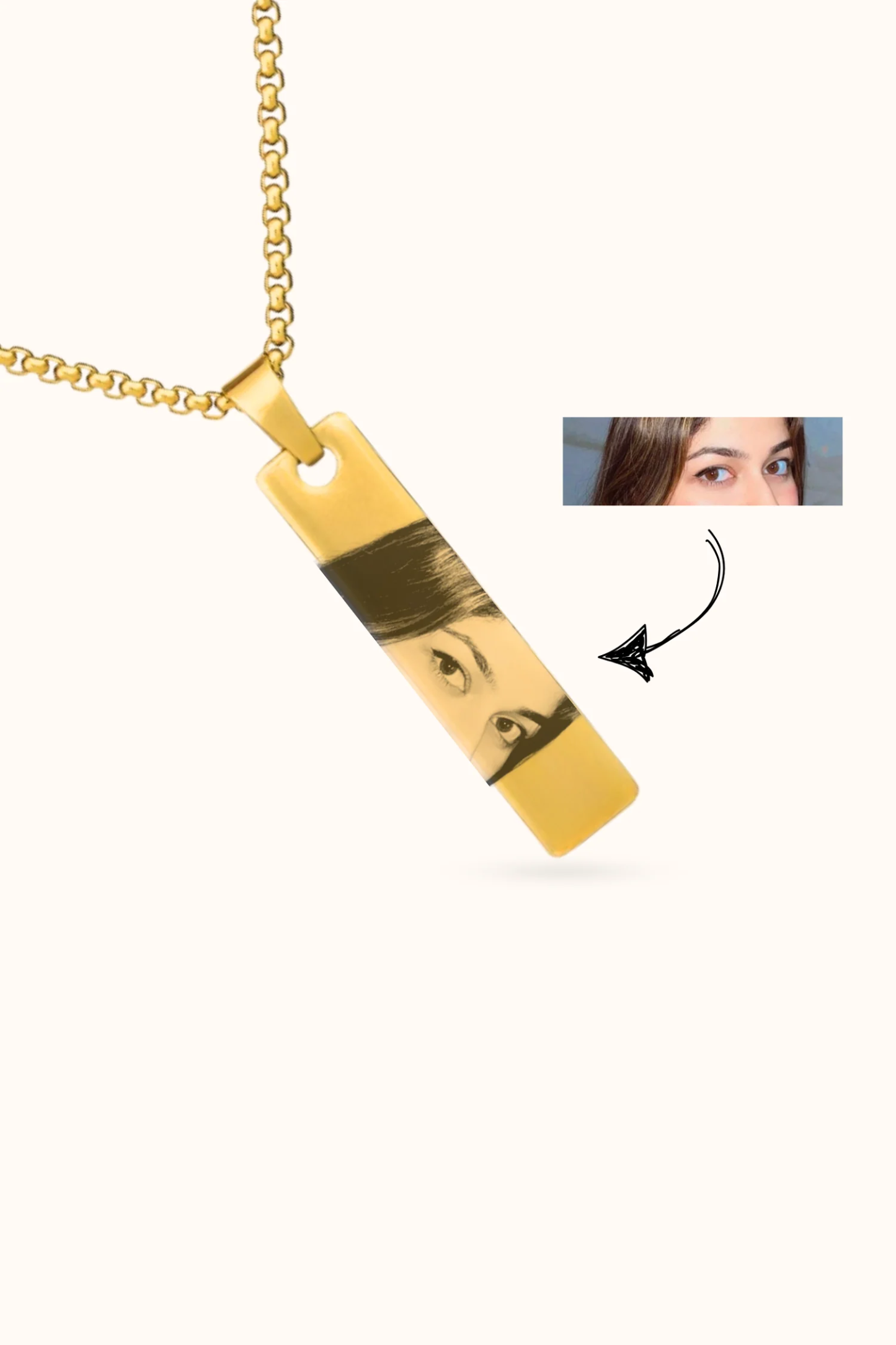 Personalized Photo Necklace With Message/Song