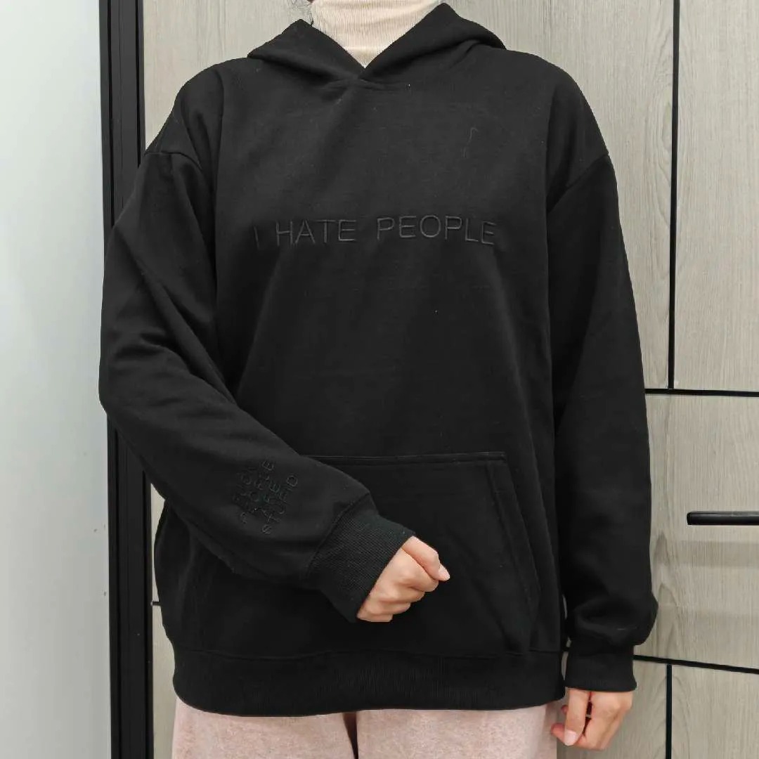 I Hate People Embroidered Sweatshirt
