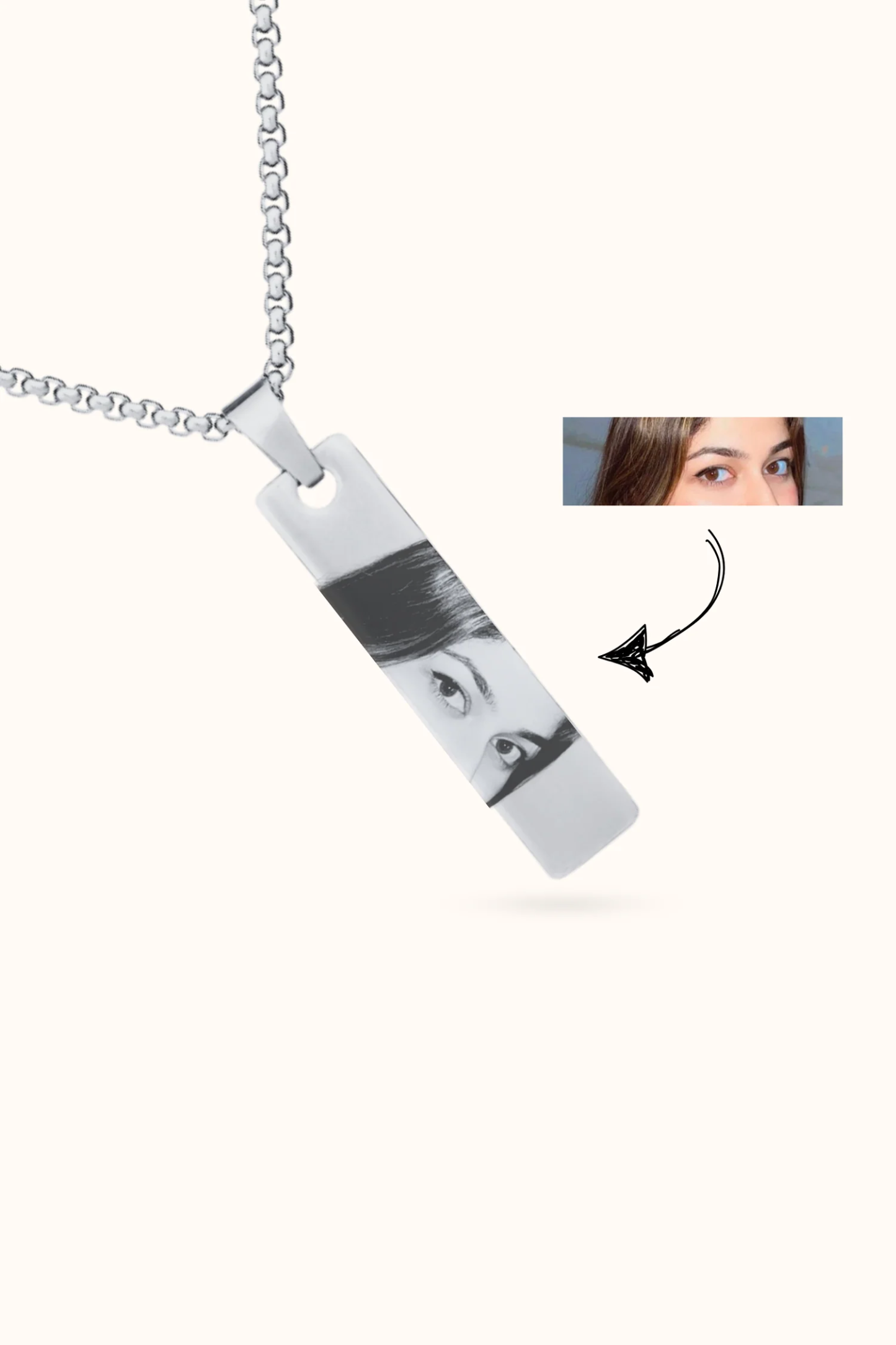 Personalized Photo Necklace With Message/Song