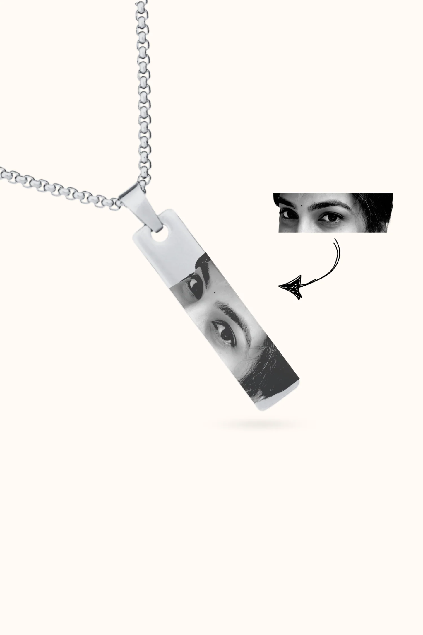 Personalized Photo Necklace With Message/Song