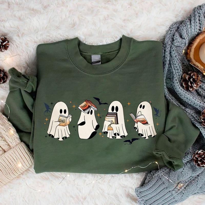 Ghost Book Dragon Sweatshirt, Ghost 4th Wing Bookish Shirt