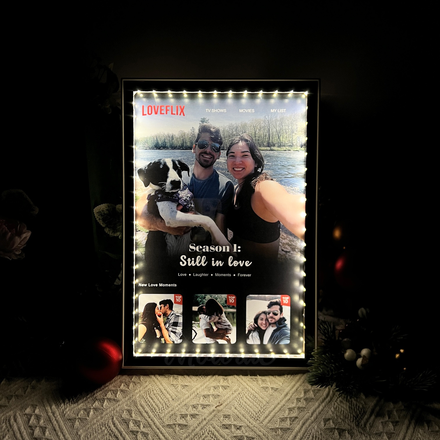 Personalized Couple Memories Mirror Light Box