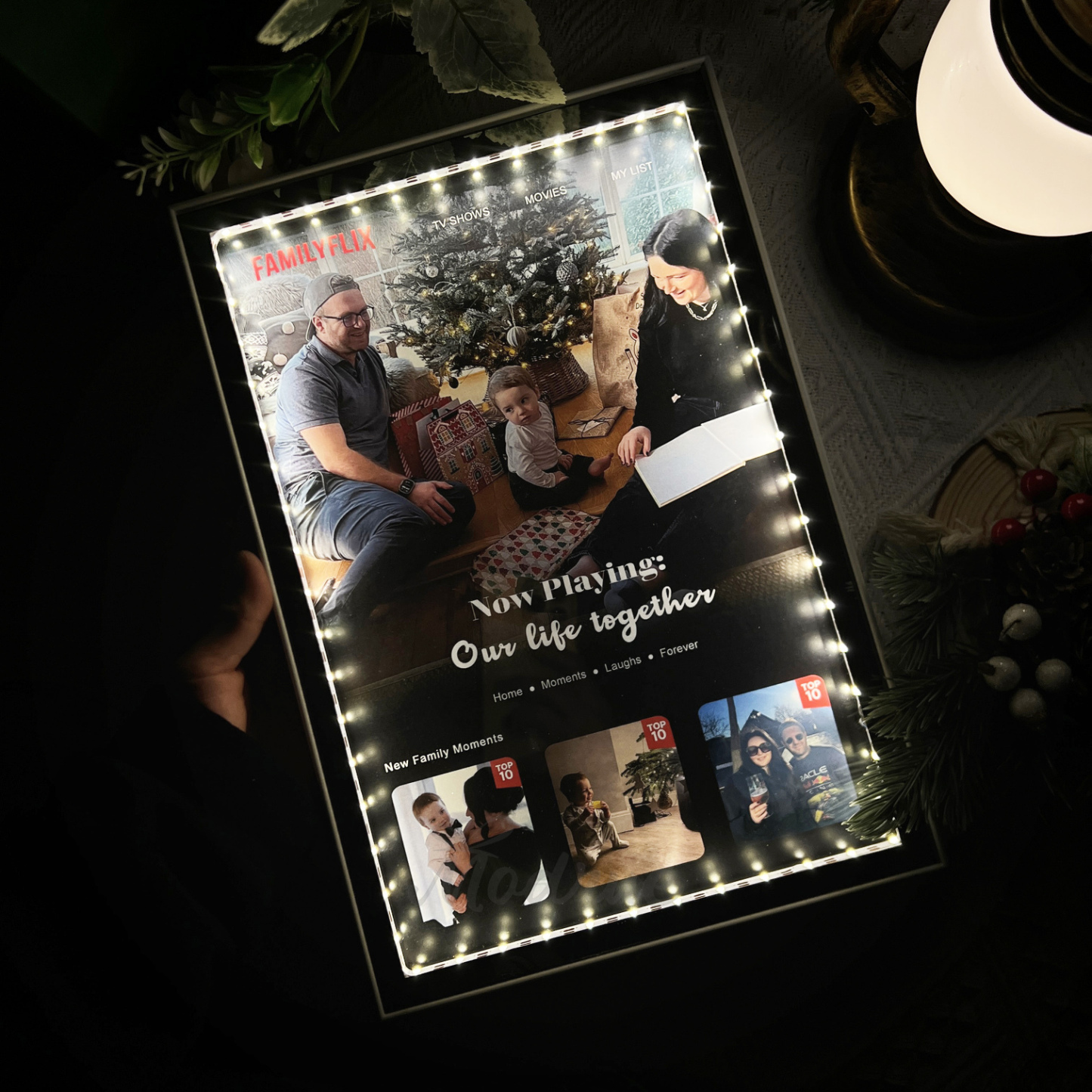 Personalized Couple Memories Mirror Light Box
