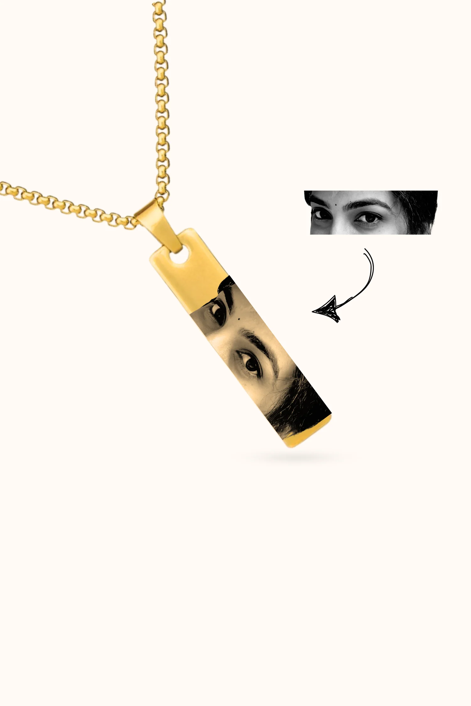 Personalized Photo Necklace With Message/Song