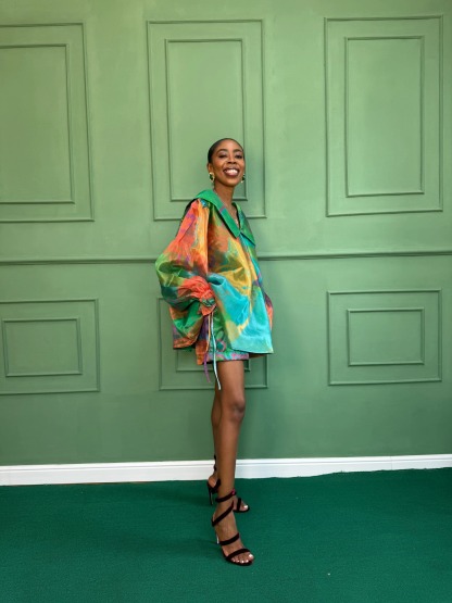 Organza Full Top With Drawstrings