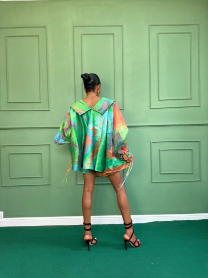 Organza Full Top With Drawstrings