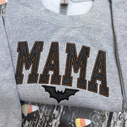 Custom Embroidered Glitter Vinyl Sweatshirt-Gift For Mom & Dad