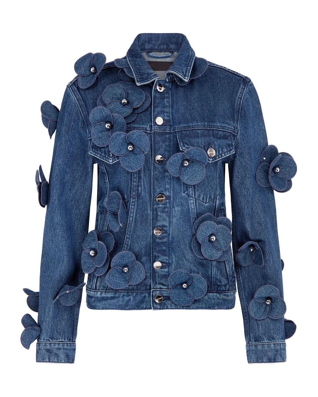 3D Flower Denim Suit - Bra Jeans & Jacket
