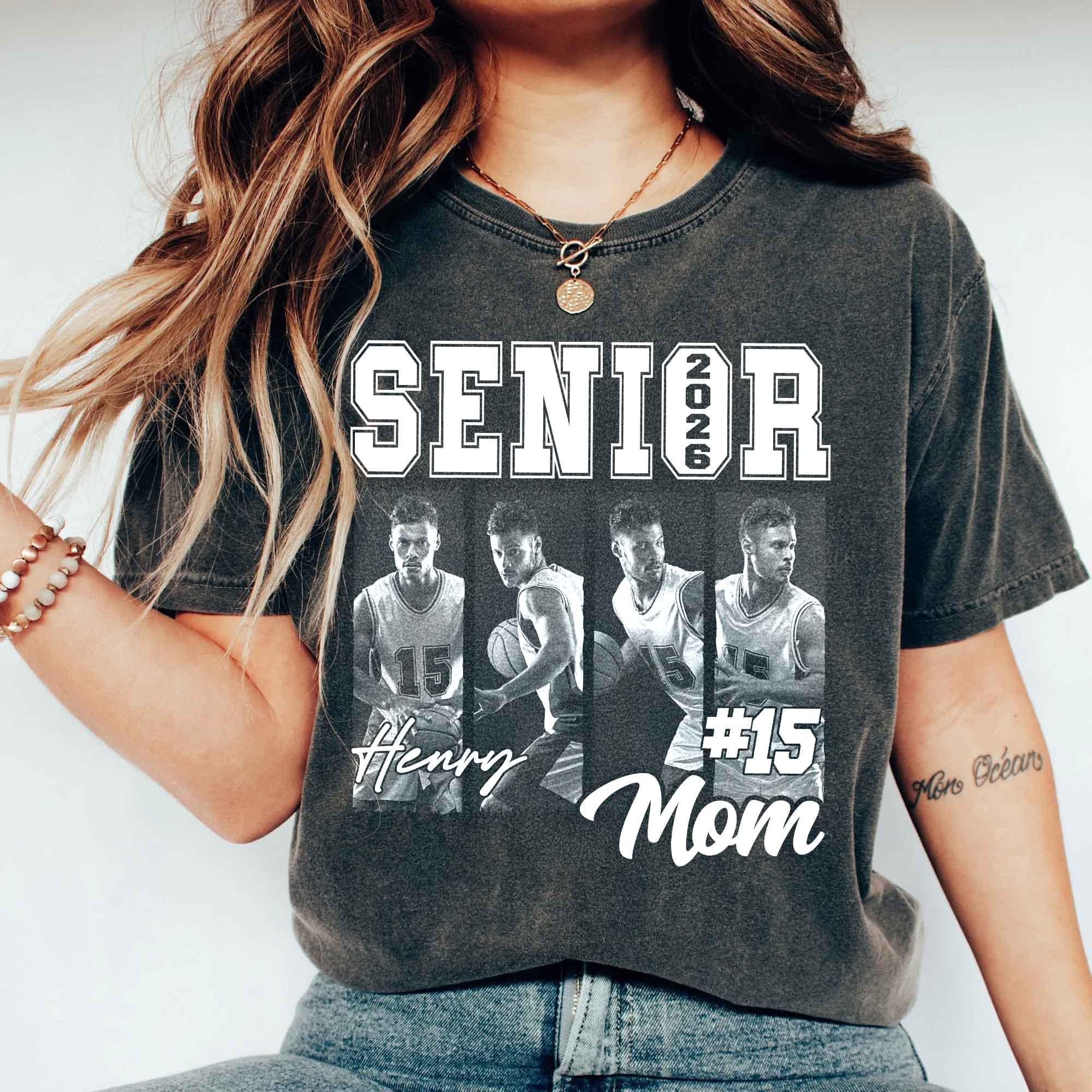Custom 2026 Senior Basketball Mom T-Shirt