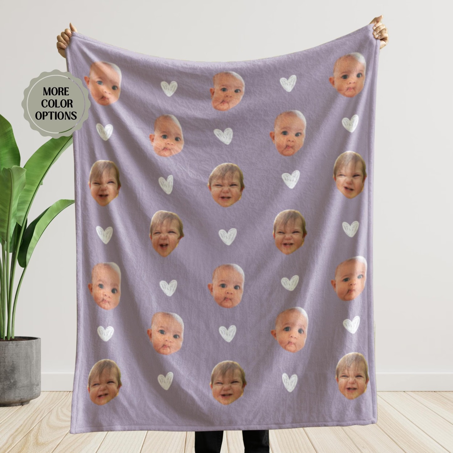 Custom Baby Photo Blanket for Grandma/Mama