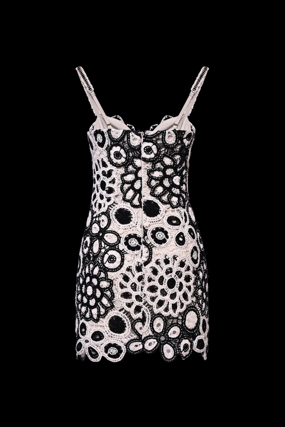 Coral Crochet Mini Dress