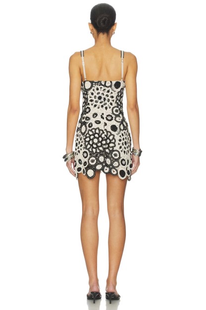 Coral Crochet Mini Dress