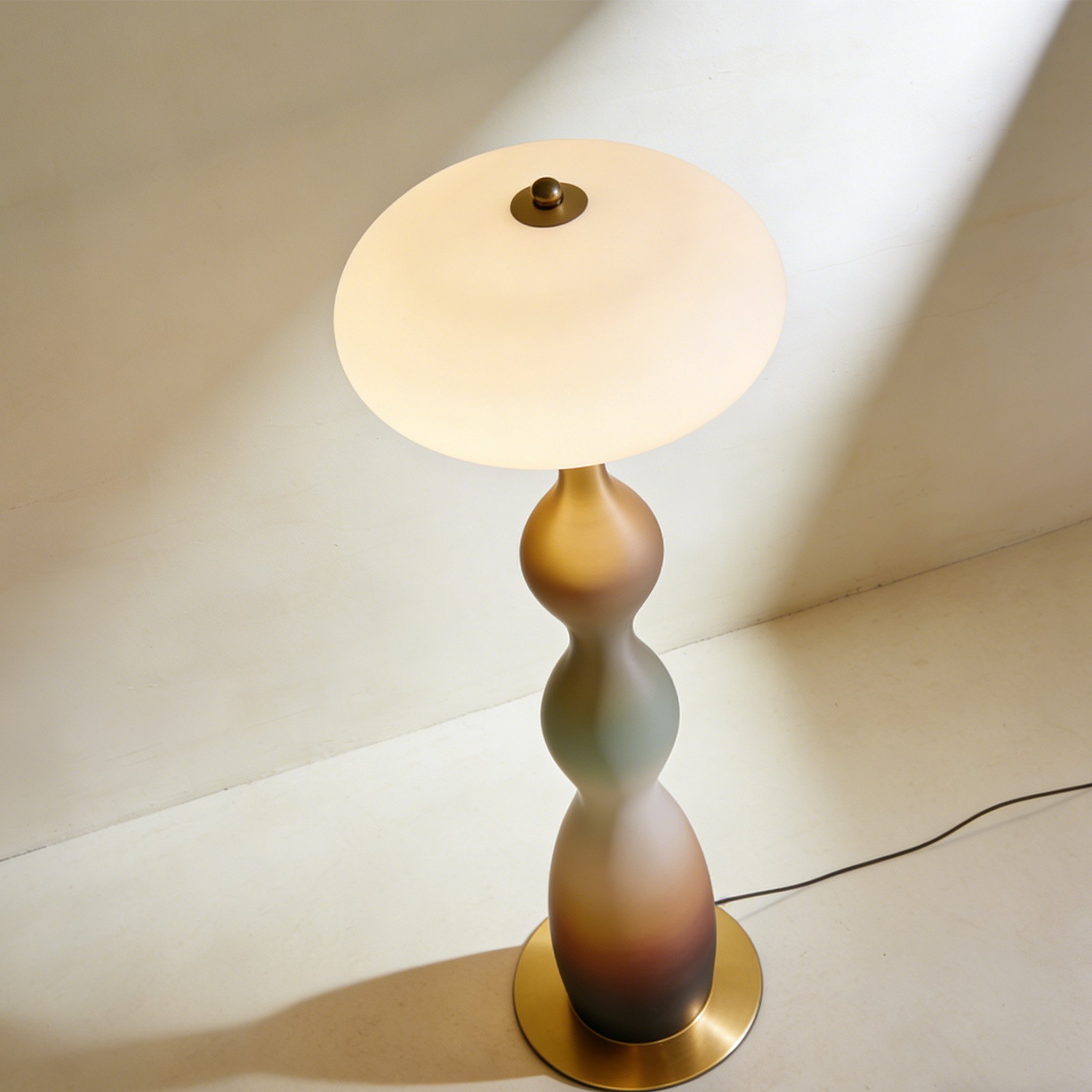 Modern dimmable floor lamp in living room