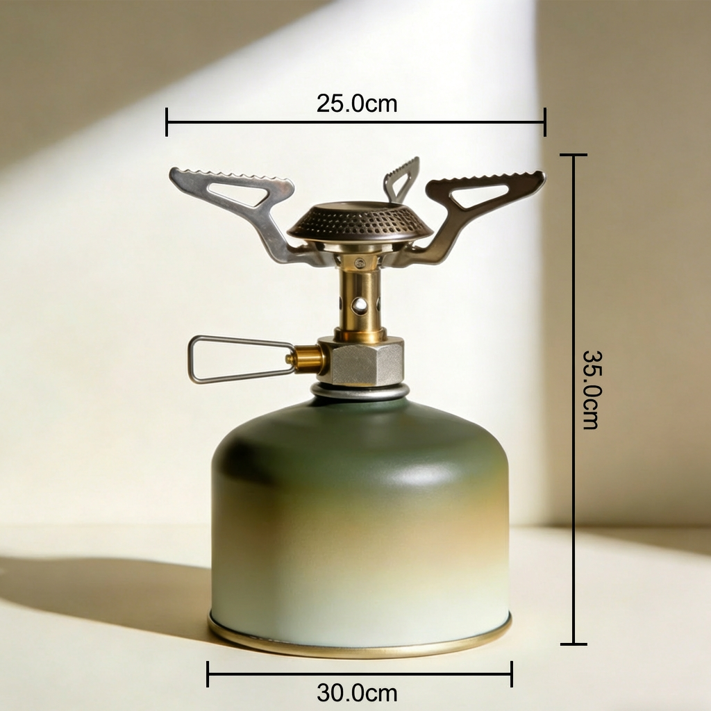 Outdoor cooker in use at a campsite