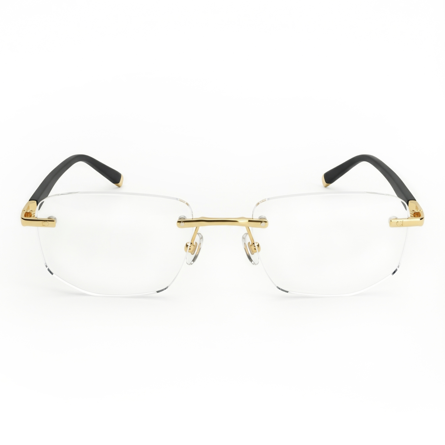 Gafas de lectura retro sin montura en color dorado