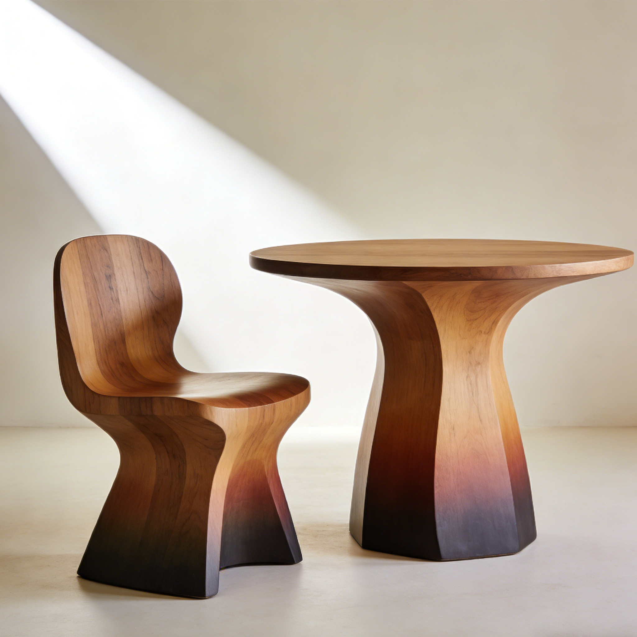 Nowoczesny zestaw stołu i krzeseł do domu