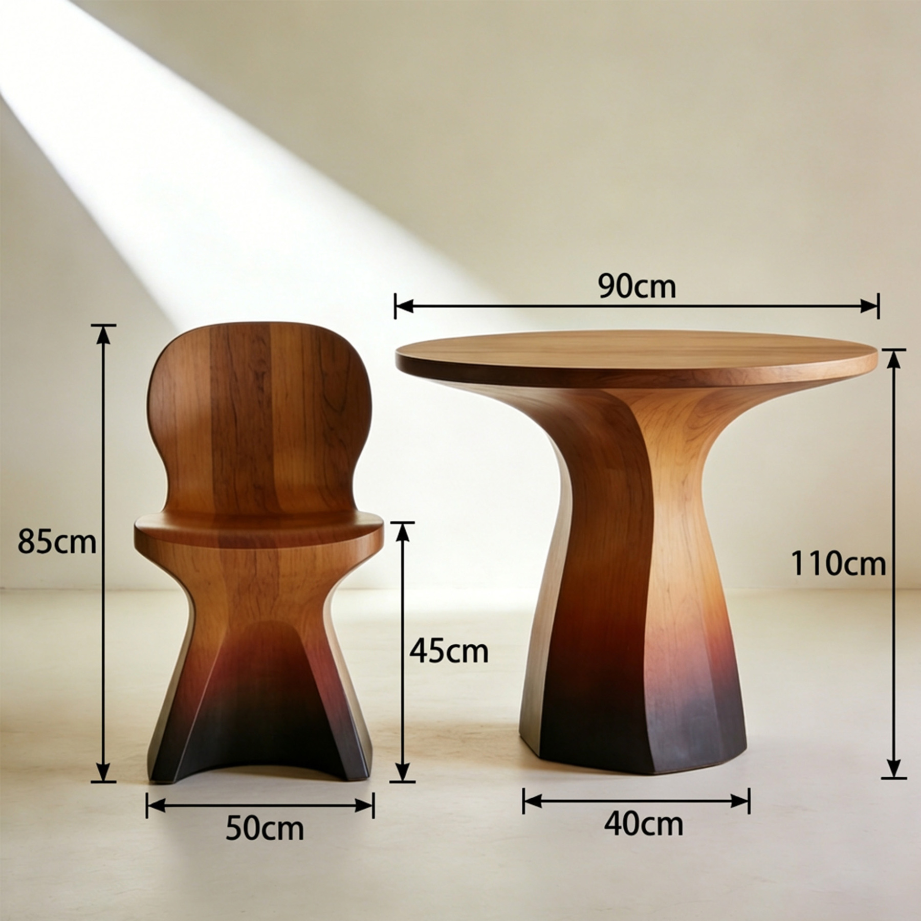 Nowoczesny zestaw stołu i krzeseł do domu