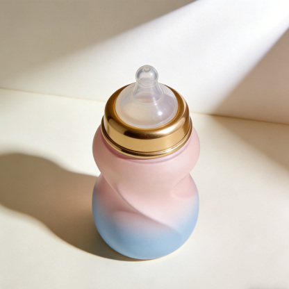 Szklana butelka do karmienia z szeroką szyjką