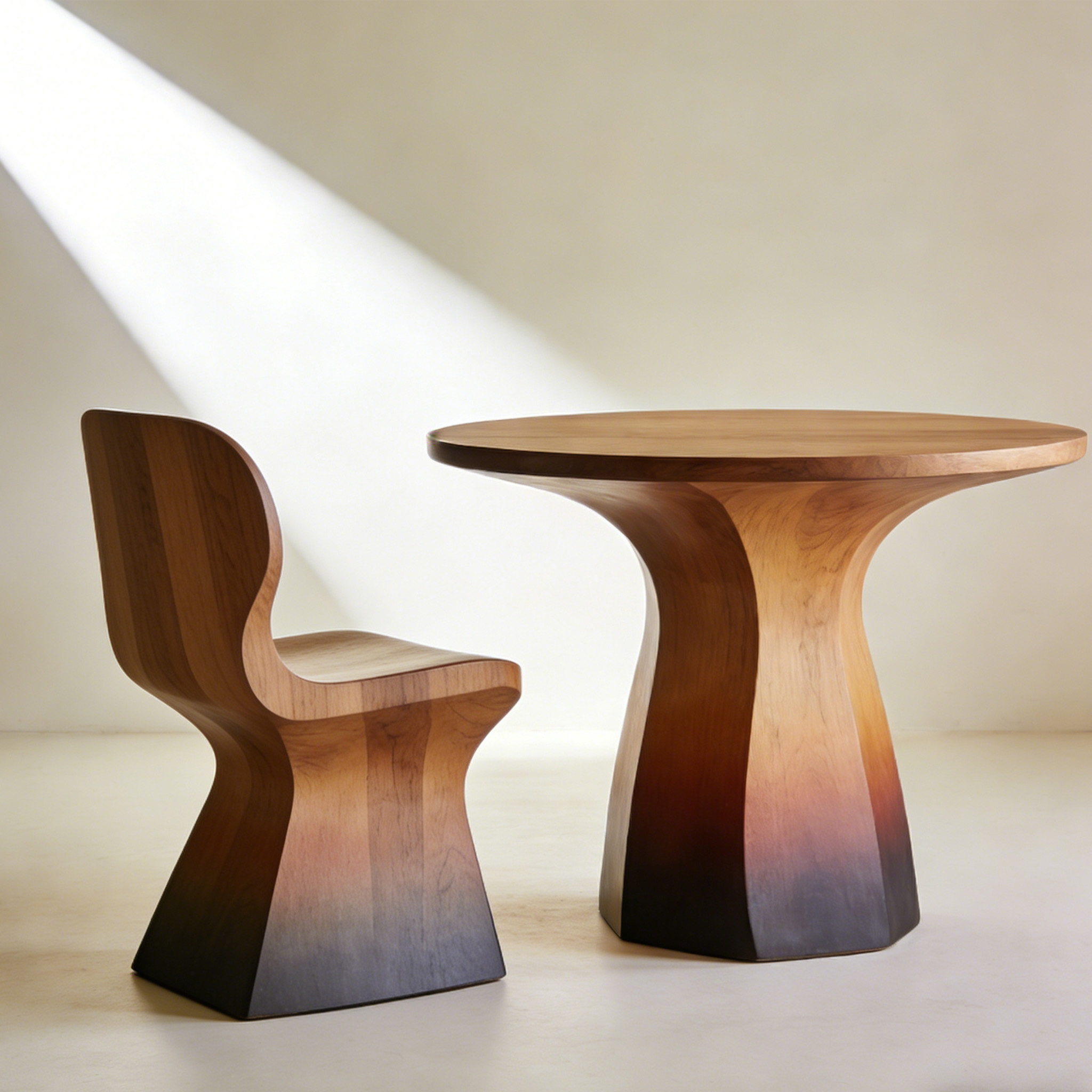 Nowoczesny zestaw stołu i krzeseł do domu