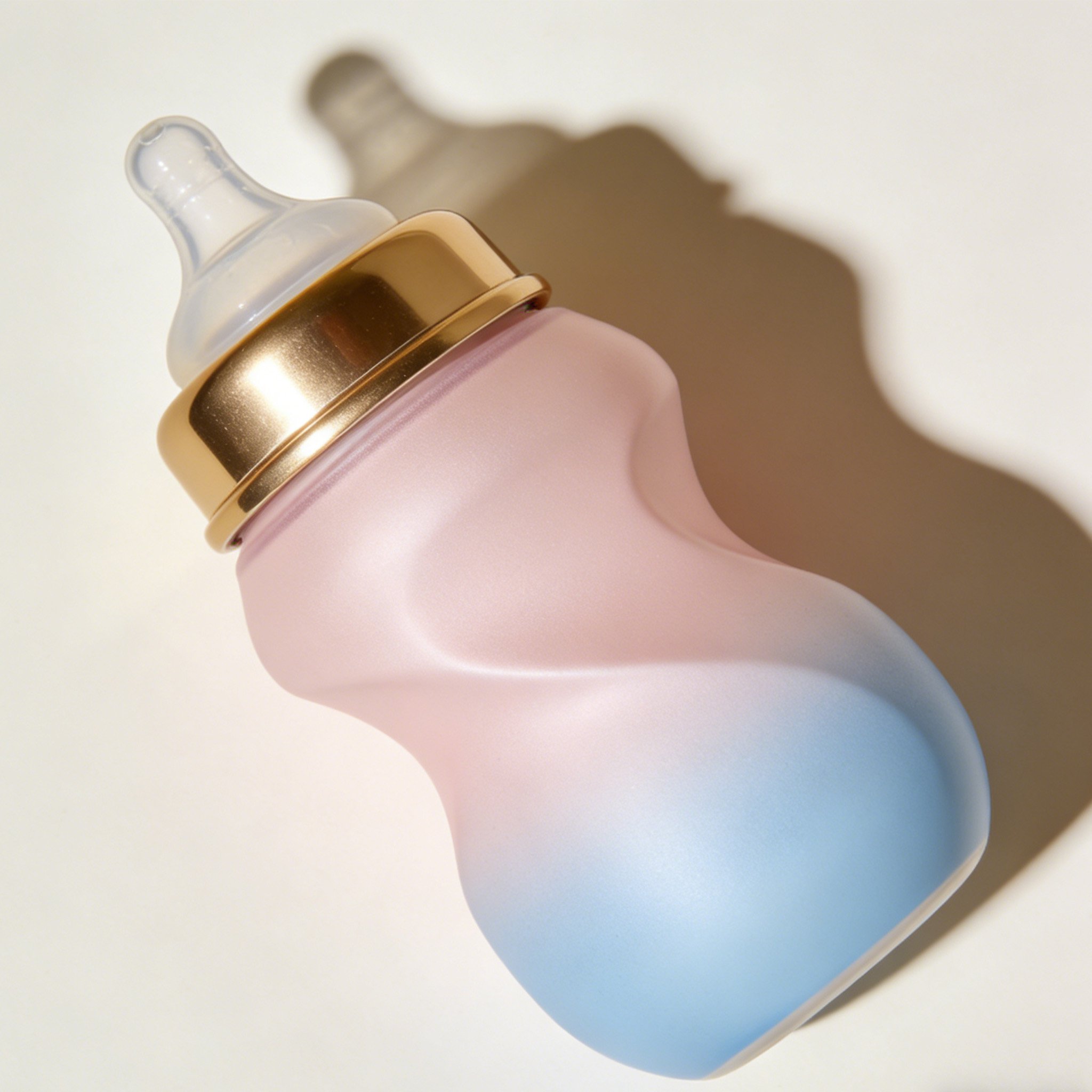 Szklana butelka do karmienia z szeroką szyjką – widok ogólny