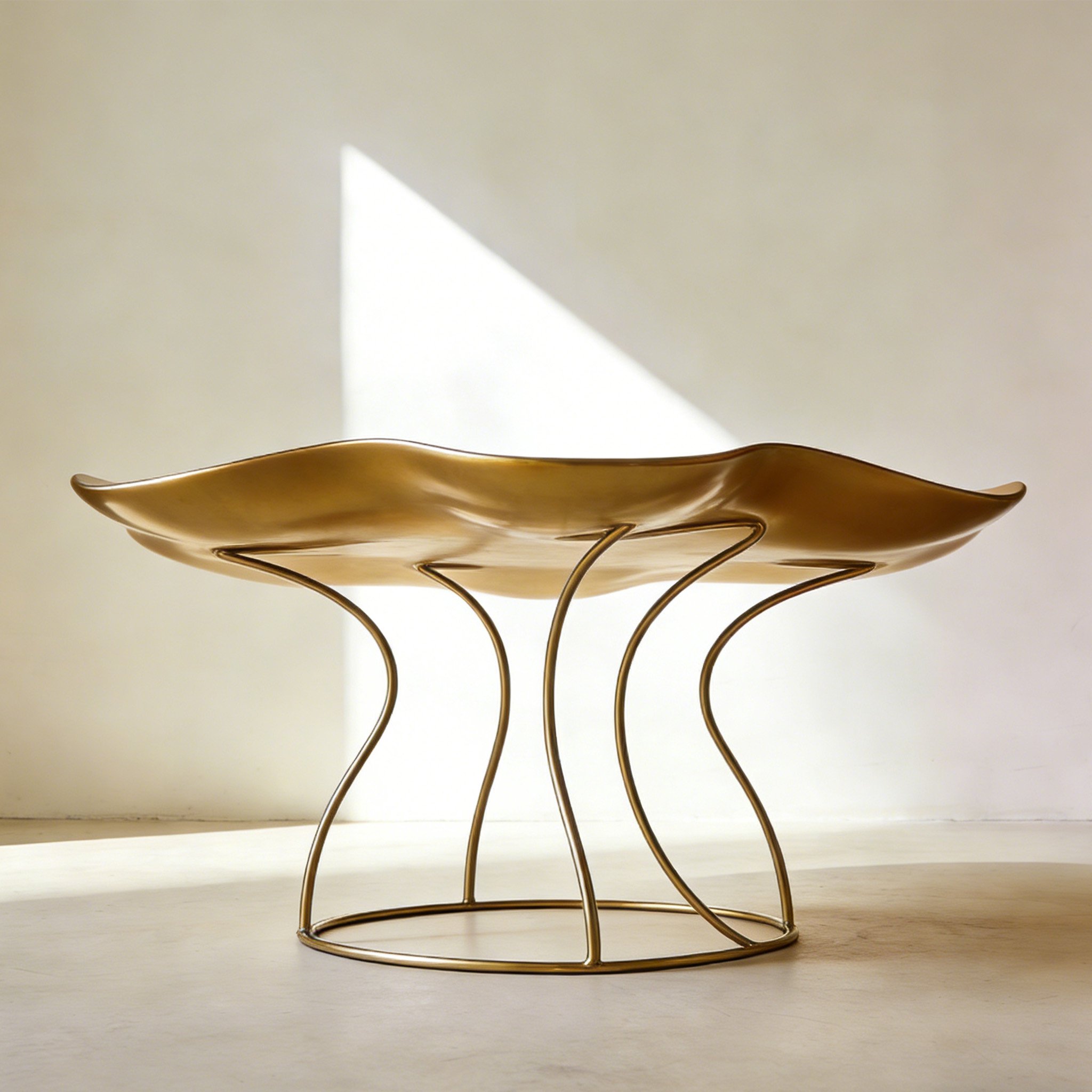 Nowoczesny stolik kawowy metalowy w salonie