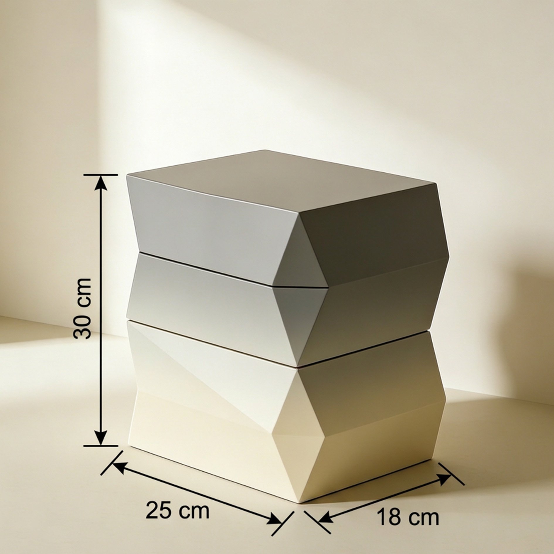 Stylowa szafka nocna z drewnianymi elementami
